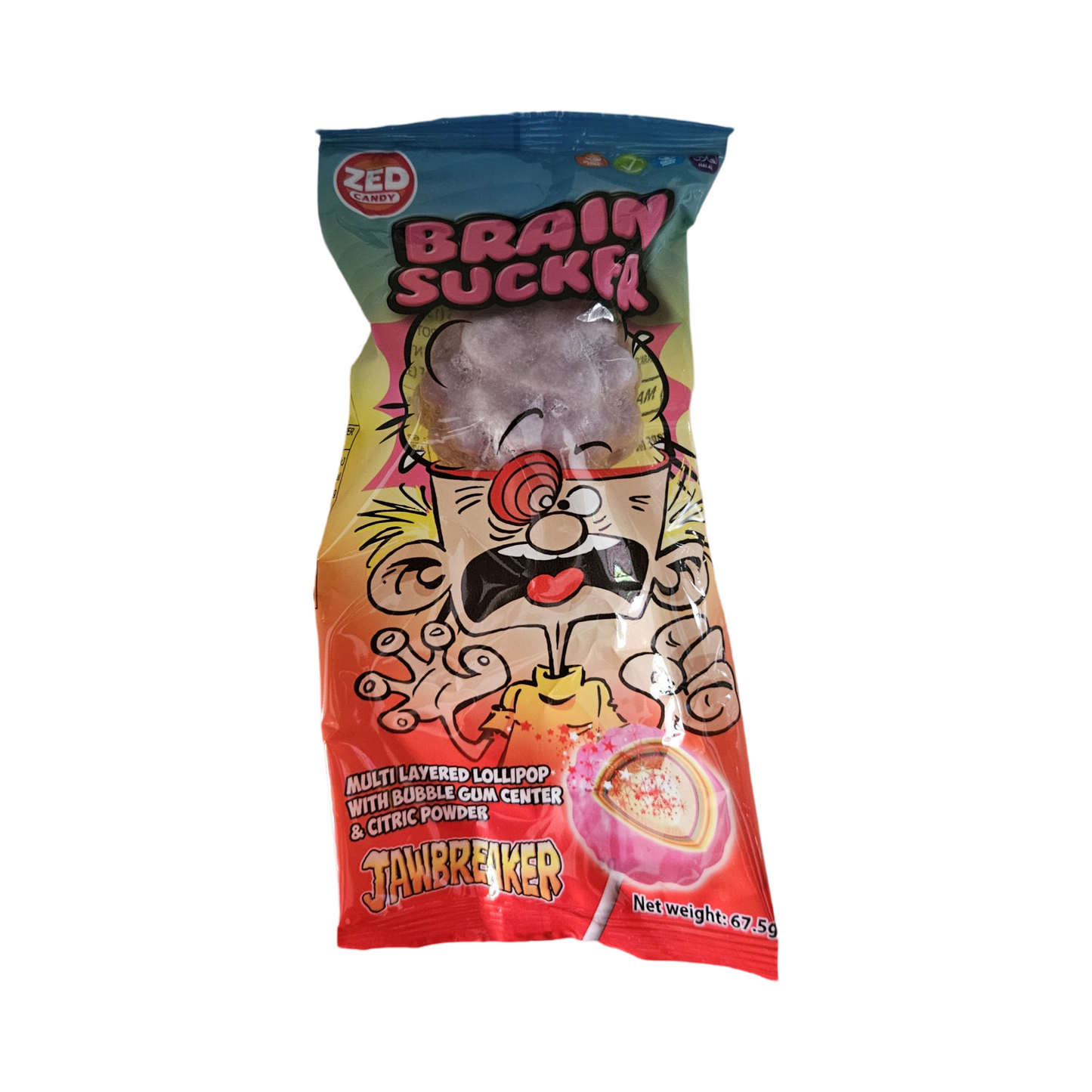 Brain Sucker Jaw Breaker Lollipop