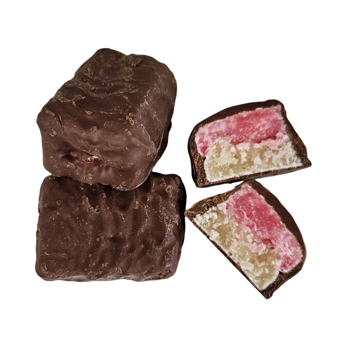Choc Coated Coconut Ice 100g