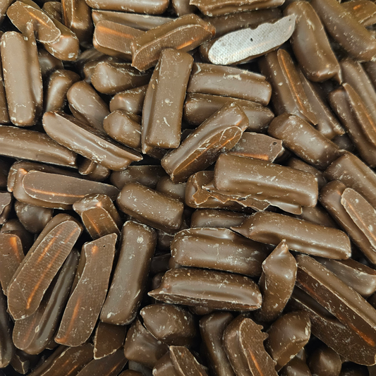 Chocolate Coated Mini Musk Sticks 100g