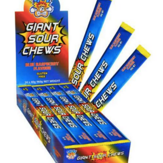 Giant Sour Chews Blue/Raspberry