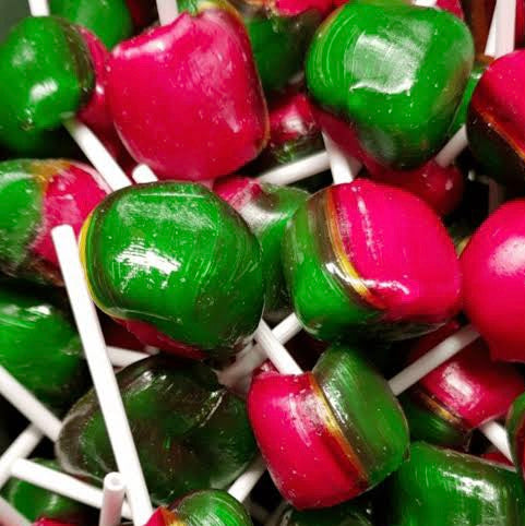 Rosy Apple Lollipops